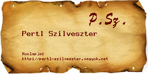 Pertl Szilveszter névjegykártya